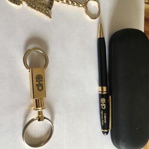 3 piece set of CHP key chains, pen and case.